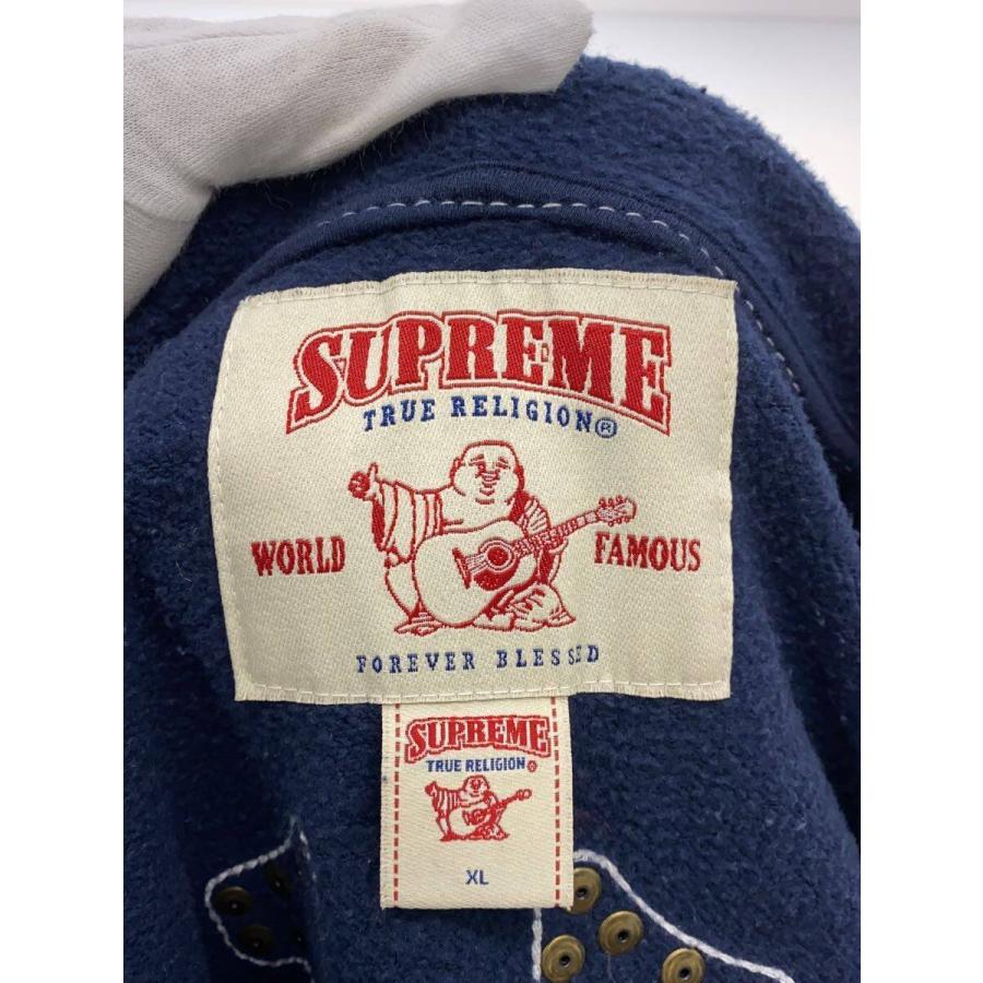 Supreme◇×TRUE RELIGION/ジップパーカー/XL/コットン/NVY/無地