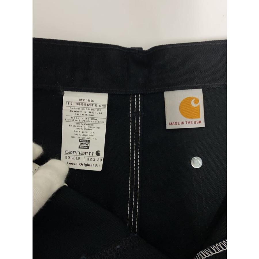 Carhartt◇USA製/ダブルニー/状態良好/ペインターパンツ/32×30/BLK