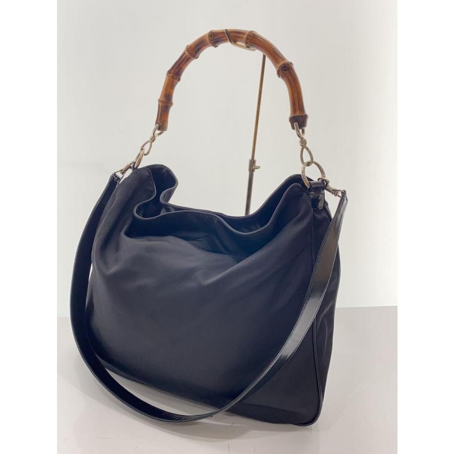 GUCCI◇バンブートートバッグ/ナイロン/BLK/001・1705/? NULL