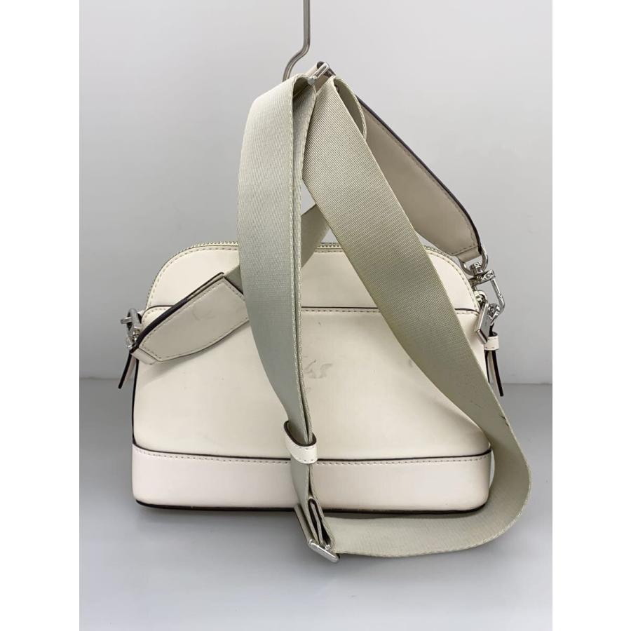 MICHAEL KORS◇ロゴスタッズショルダーバッグ/レザー/WHT// : セカンド