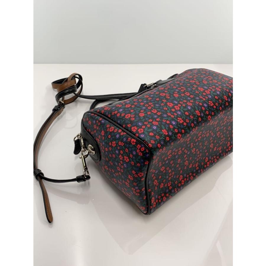 COACH◇ミニ ベネット サッチェル/2wayショルダーバッグ/レーヨン/BLK