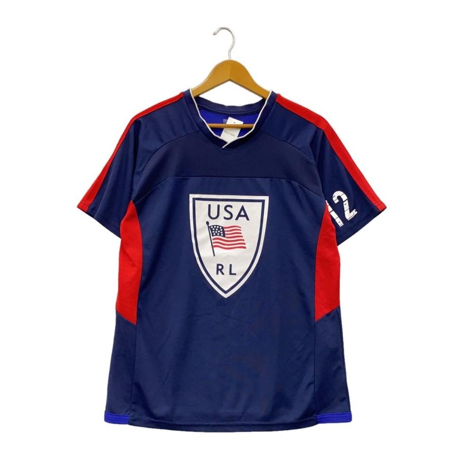 【美品】ラルフローレン ビッグポニー 星条旗 ポロシャツ 紺 XS ピチT POLO RALPH LAUREN◇Vネック星条旗ビッグポニーTシャツ/XL