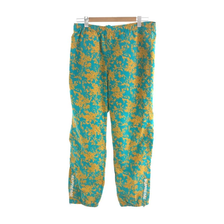 Supreme◇20SS/Warm up pant teal floral/ボトム/M/ナイロン/グリーン