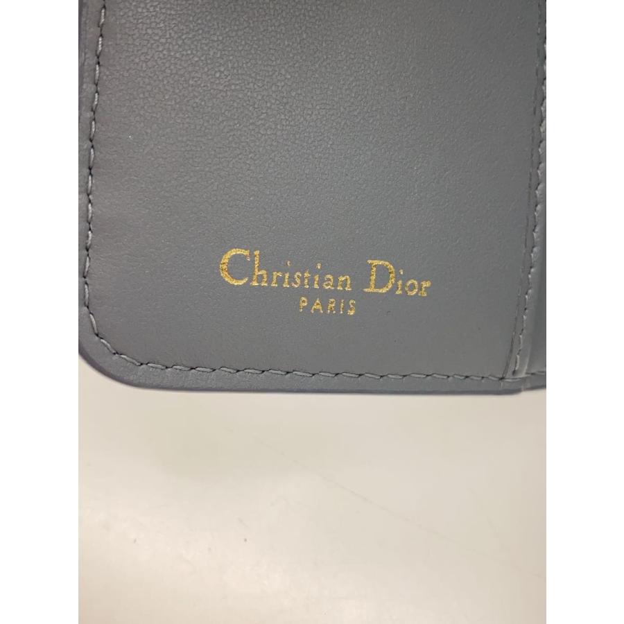 Christian Dior◇Dior Caro Scarlet ウォレット/レザー/BLU Christian Dior◇Dior Caro Scarlet ウォレット/レザー/BLU