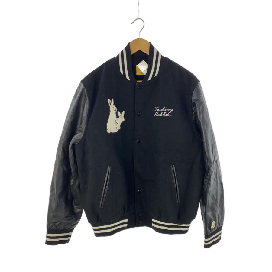 FR2のスタジャン新品未使用 FR2◇Fxxking RABBITS Icon Studium Jumper/スタジャン/L/ウール/BLK