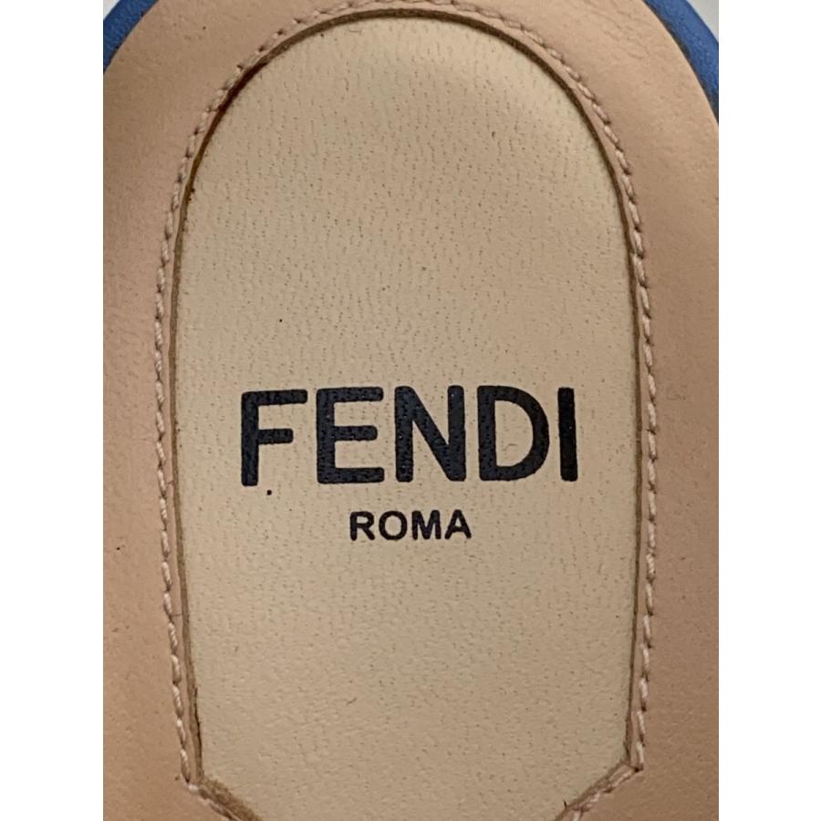 FENDI◇サンダル/37/NVY/レザー/VERO CUOIO/パール/フラワー