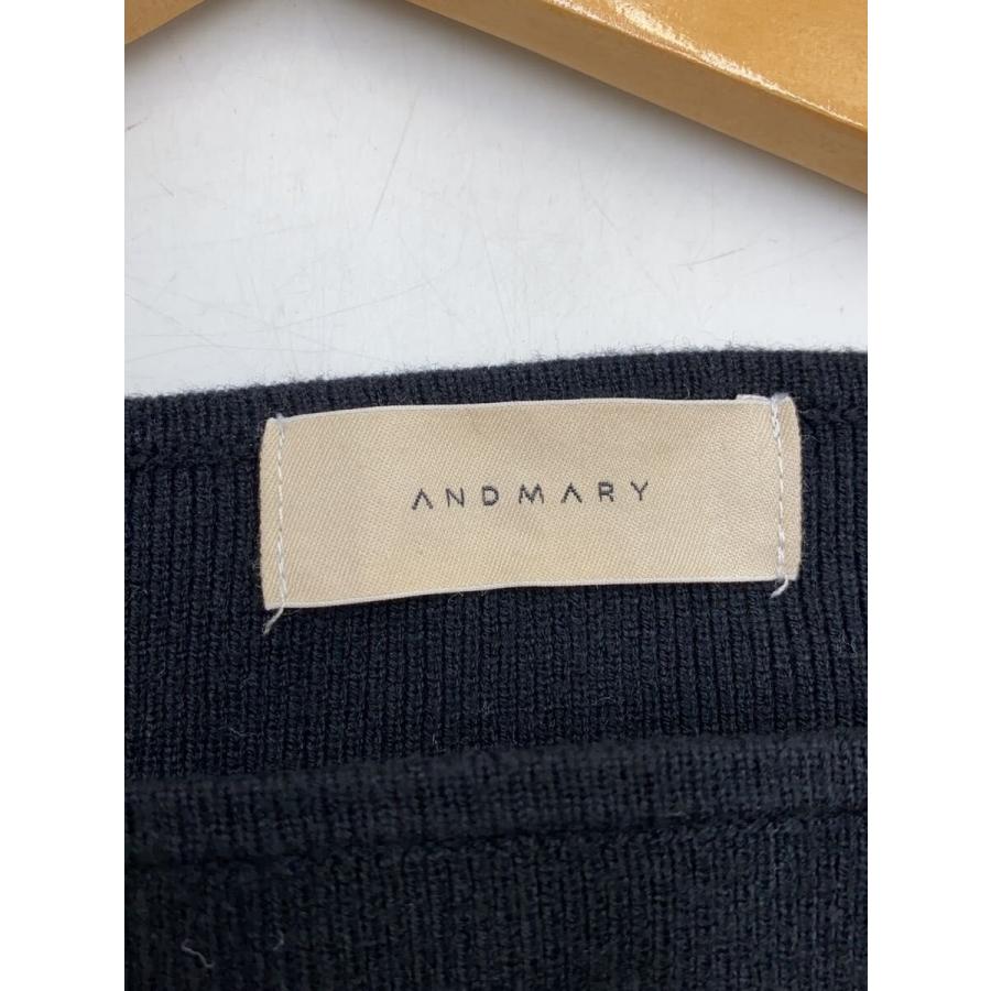 ANDMARY◇Lamia knit set mini dress/FREE/ポリエステル/BLK/無地