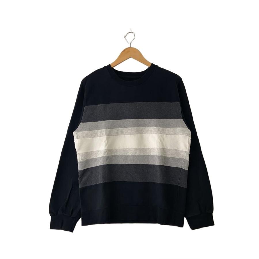 Martin Margiela◇長袖Tシャツ/本人期/48/コットン/BLK/ストライプ