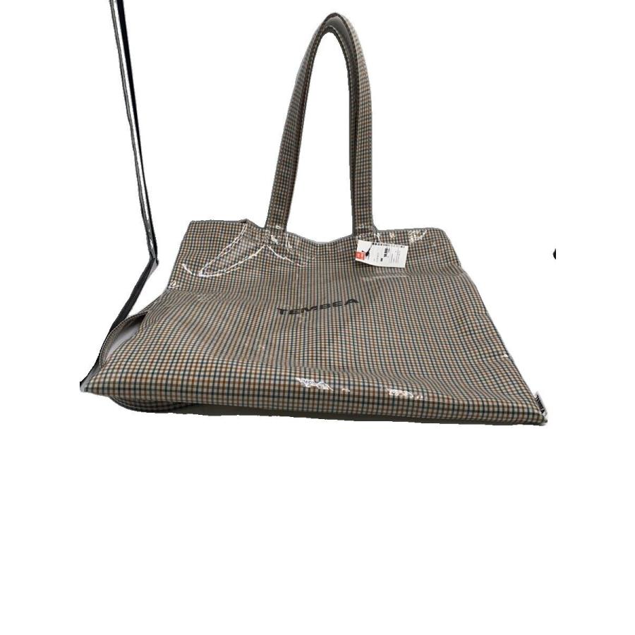 TEMBEA◇PAPERTOTE MEDIUM/トートバッグ/PVC/CML/チェック