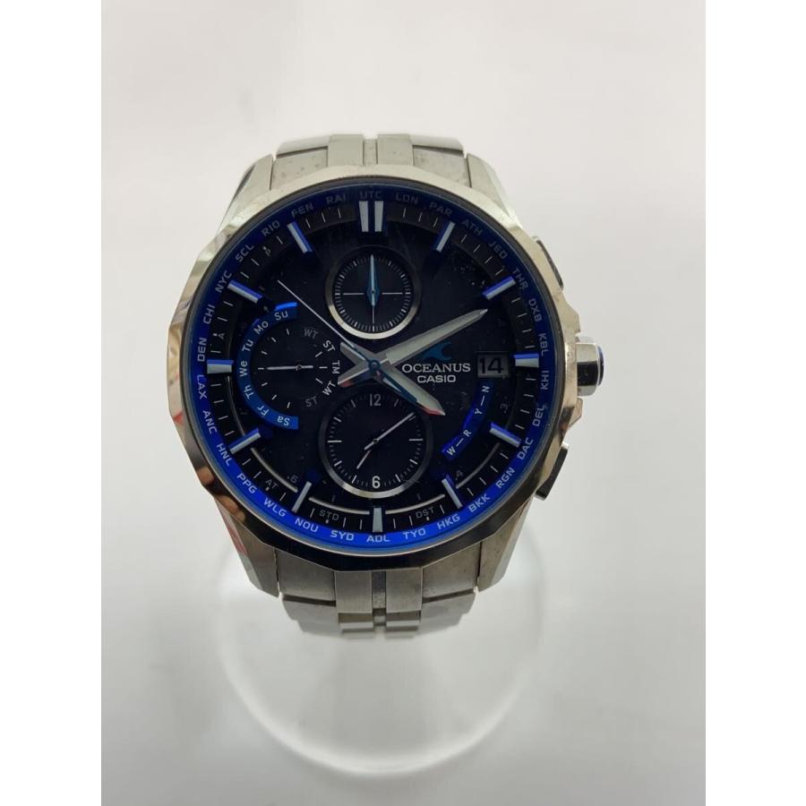 CASIO◇ソーラー腕時計・OCEANUS/アナログ/SLV : セカンドストリート