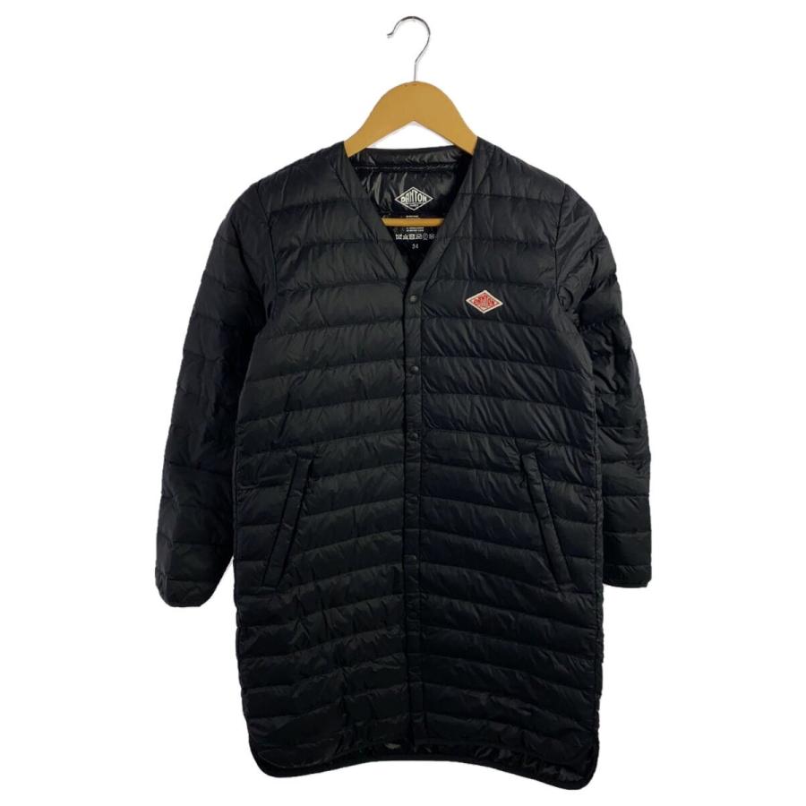 DANTON ブラック ロングダウンジャケット 34