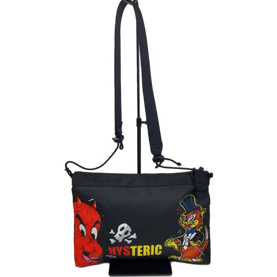 HYSTERIC GLAMOUR◇ショルダーバッグ/ナイロン/BLK// : セカンド HYSTERIC GLAMOUR◇ショルダーバッグ/ナイロン/BLK// : セカンド