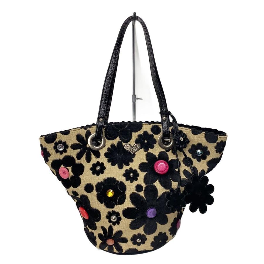 Think Bee!◇トートバッグ/キャンバス/BEG/花柄 : セカンドストリート