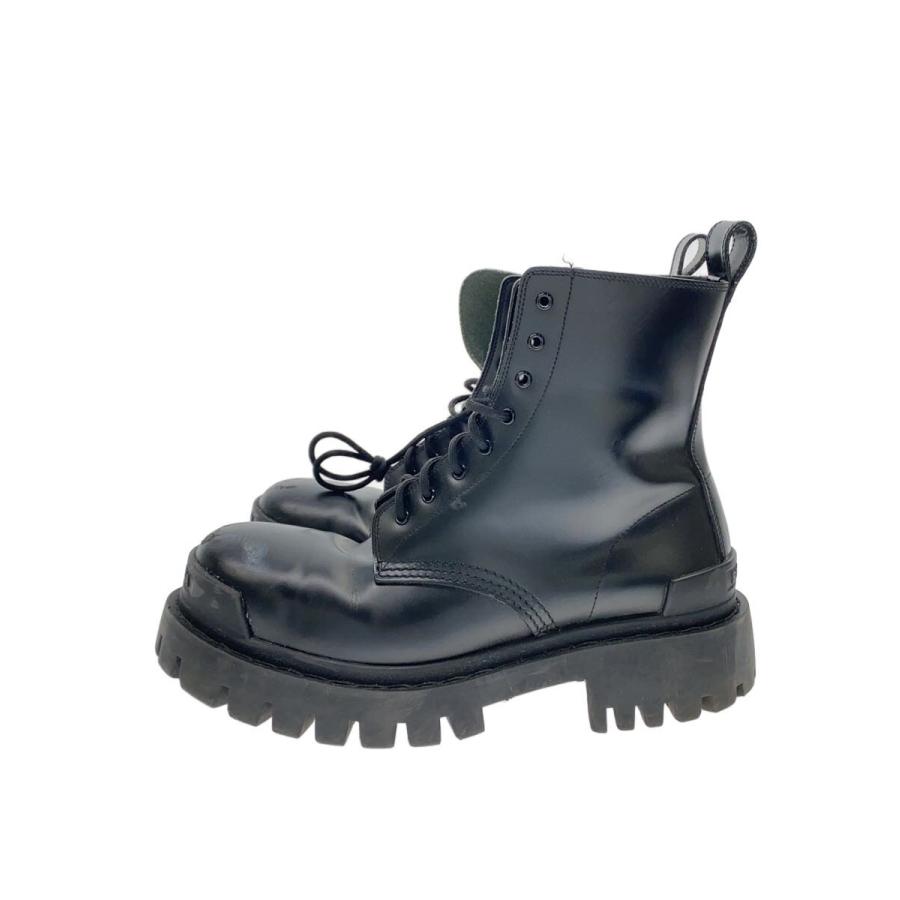BALENCIAGA◇レースアップブーツ/38/BLK/レザー : セカンドストリート