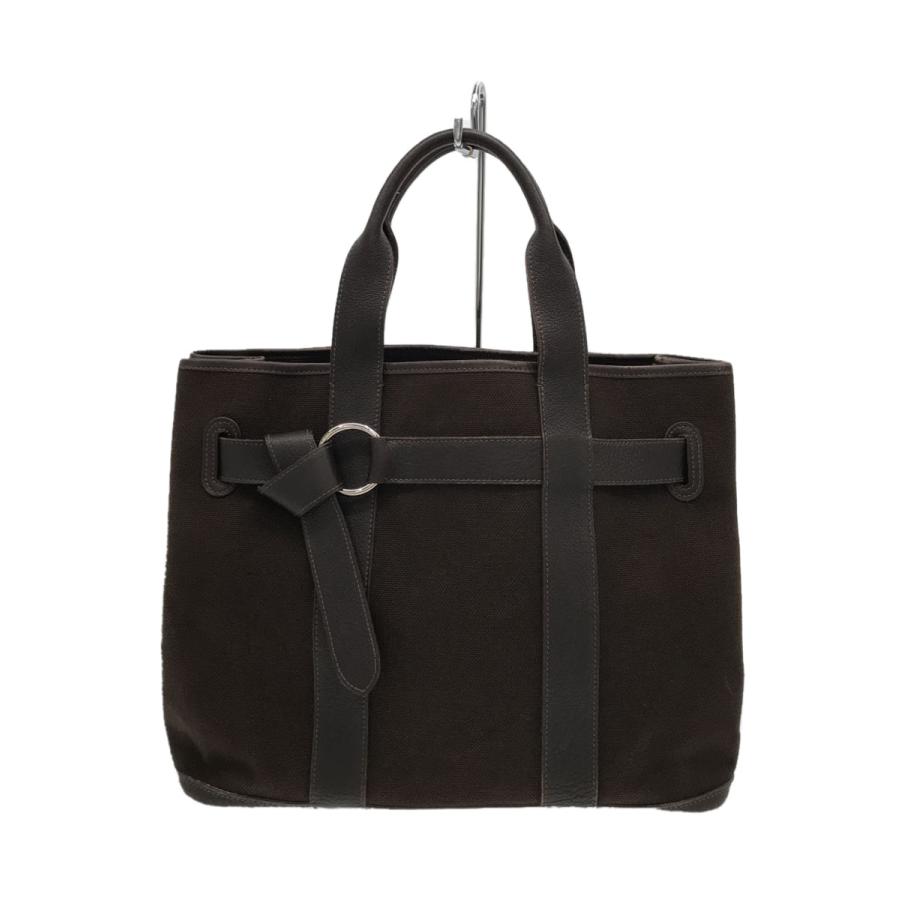 HERMES◇トートバッグ/ハンドバッグ/茶/ブラウン/プティットサン