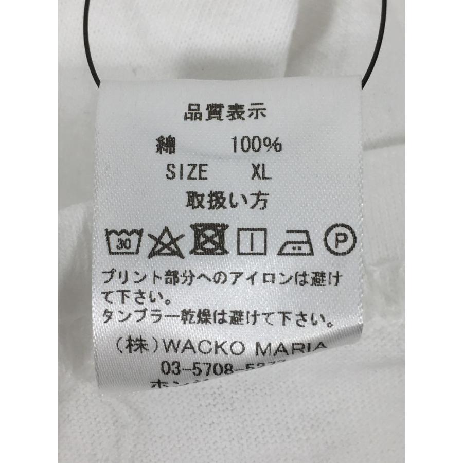 WACKO MARIA◆Tシャツ/XL/コットン/WHT/バックプリント/シミ有｜ssol-shopping｜04