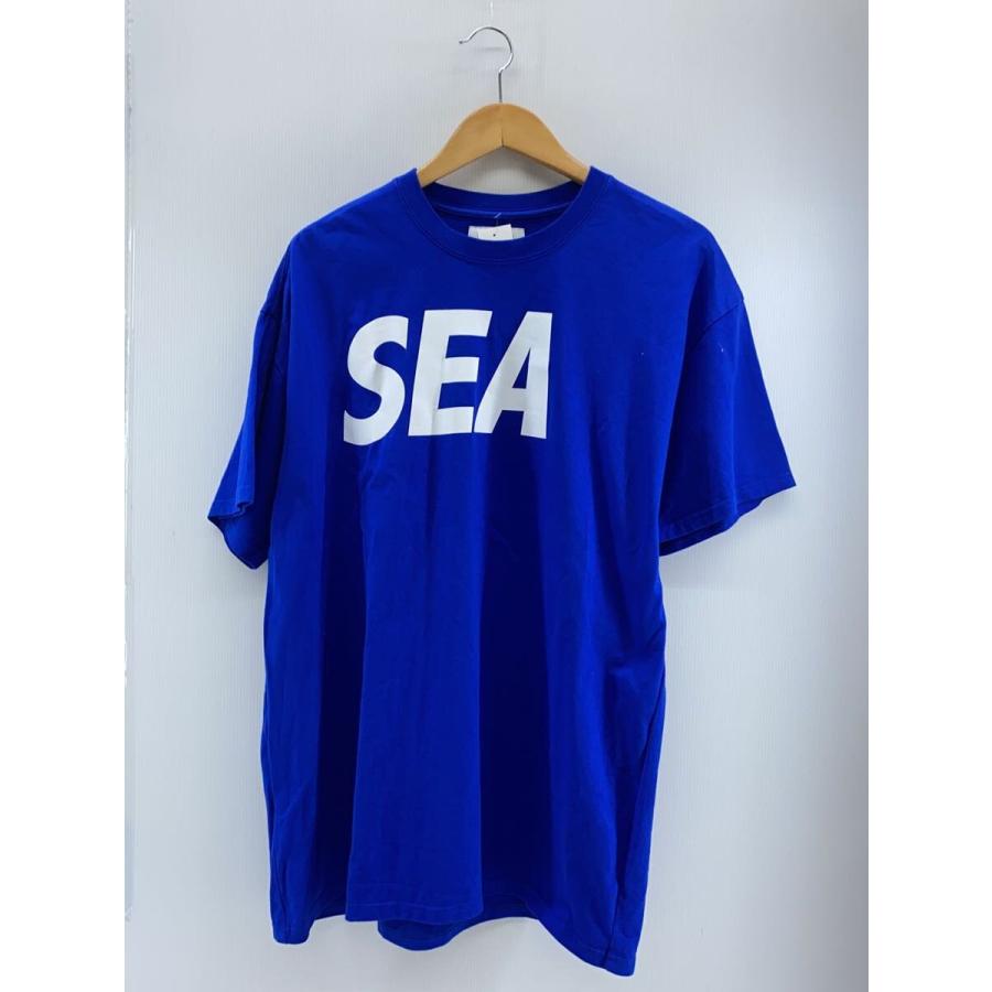 WIND AND SEA◇SEA Logo S／S Tee/Tシャツ/XL/コットン/BLU/wds-sea 