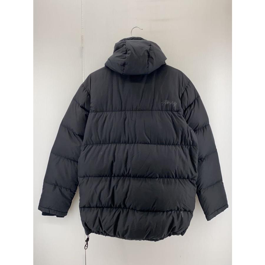STUSSY◇00〜90s/ダウンジャケット/M/ナイロン/BLK/無地