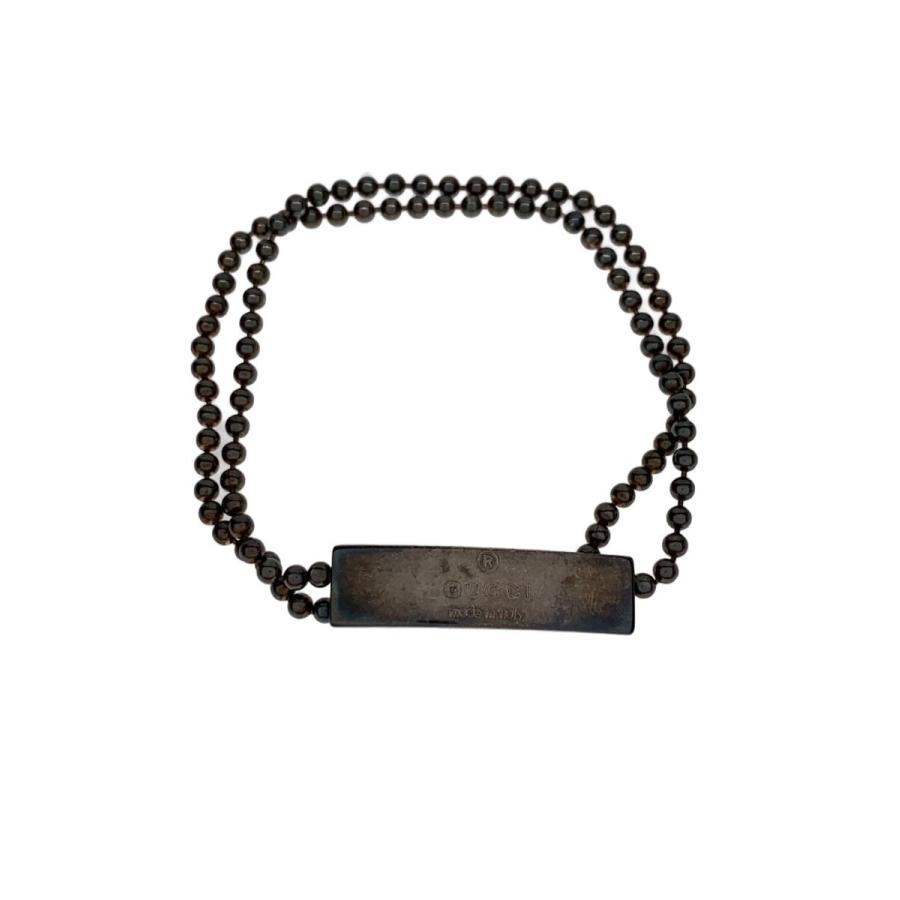 GUCCI◇ブレスレット/SV925/メンズ/ボールチェーン/プエレート