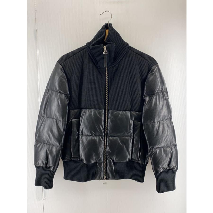 HUGO BOSS◇切替ダウンジャケット/44/レザー/BLK : セカンドストリート