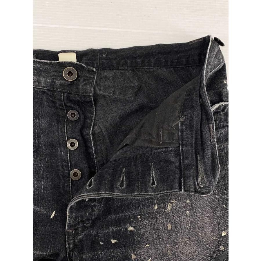 RRL◆limited edition/ペンキ加工/ボトム/29/コットン/BLK/セルビッチ_2