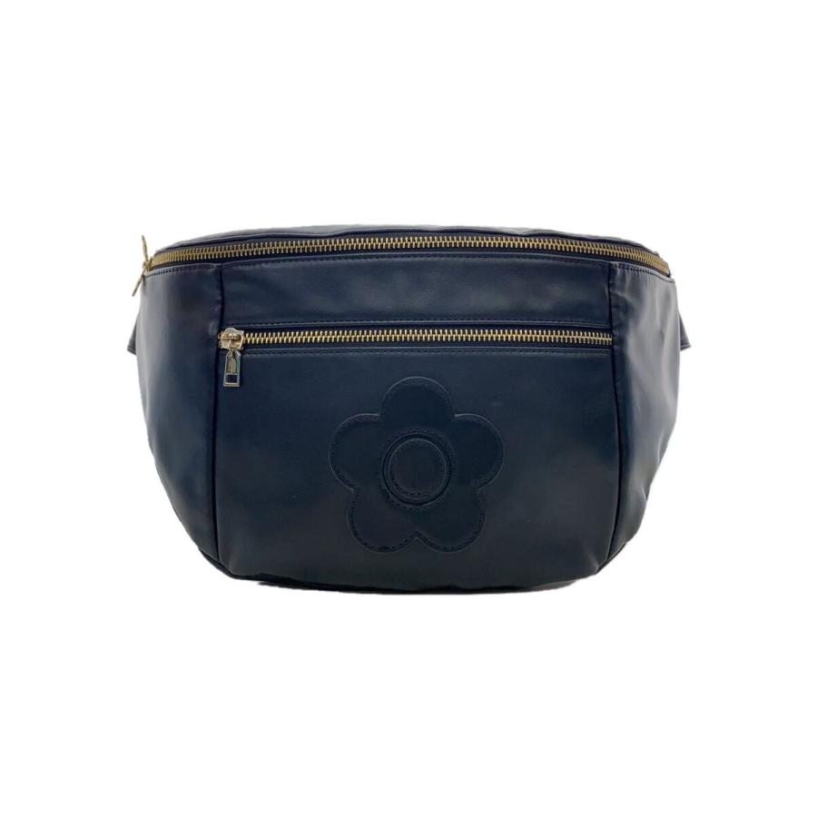 MARY QUANT / ハンドバッグ/フェイクレザー/BLK/無地 MARY QUANT◇ショルダーバッグ/フェイクレザー/BLK/無地 : セカンド