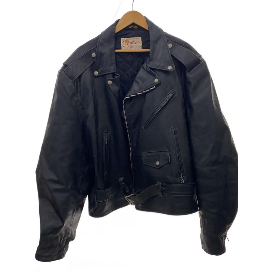 雰囲気◎ 70s USA製 Excelled ダブルライダース レザージャケット excelled◇70sダブルライダースジャケット/--/レザー/BLK/無地