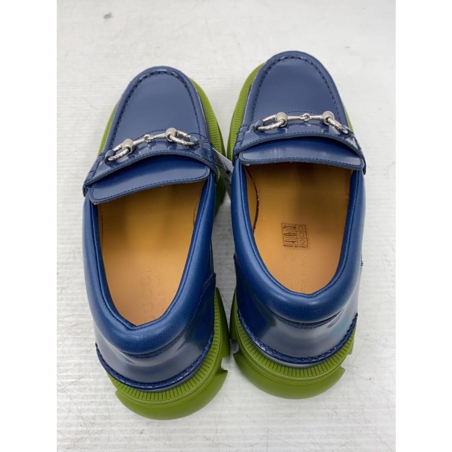 GUCCI◇ホースビット厚底ローファー/UK7.5/NVY/レザー/658822
