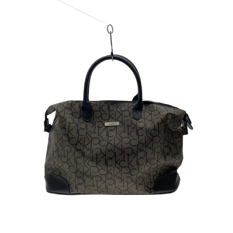 Calvin Klein◇トートバッグ/レザー/BLK/総柄 : セカンドストリート