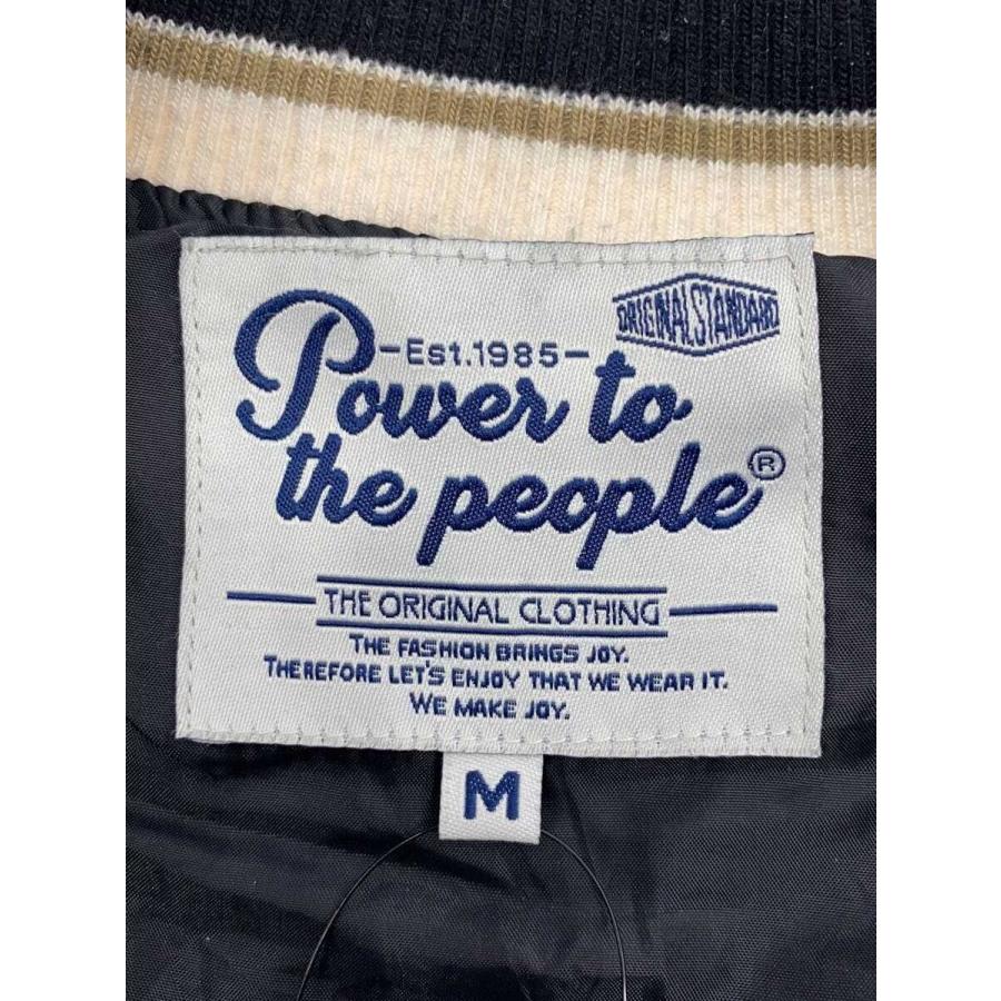 POWER TO THE PEOPLE◇スカジャン/M/ポリエステル/BLK/4701715-104