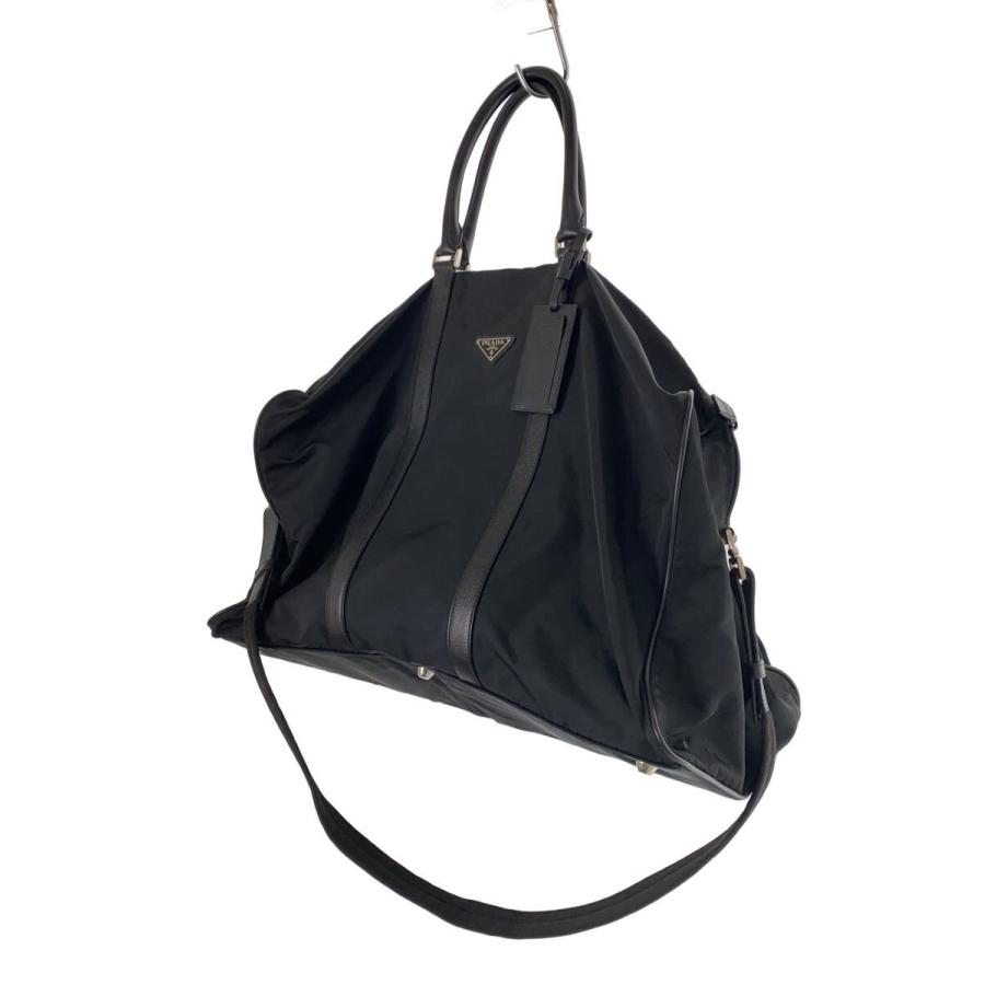 PRADA◇24U VIAGGIO/V28/ボストンバッグ/ナイロン/BLK/9212B