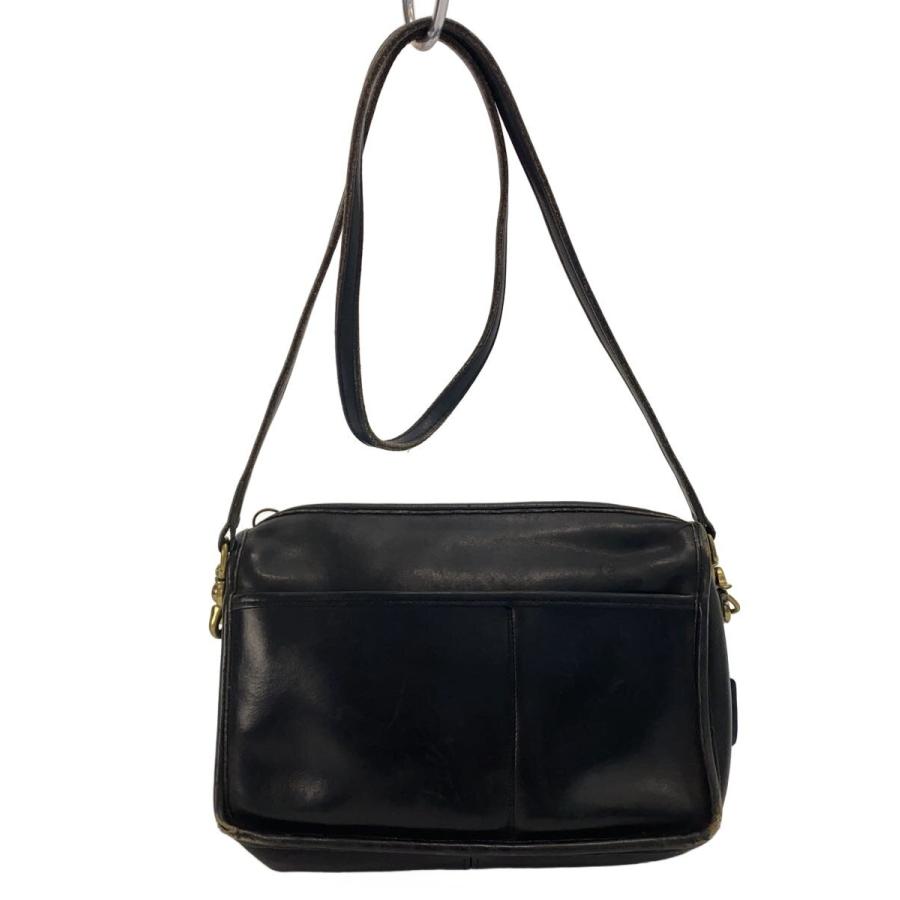 COACH◇70s/80s/オールドコーチ/ショルダーバッグ/USA製/ブラック/無地