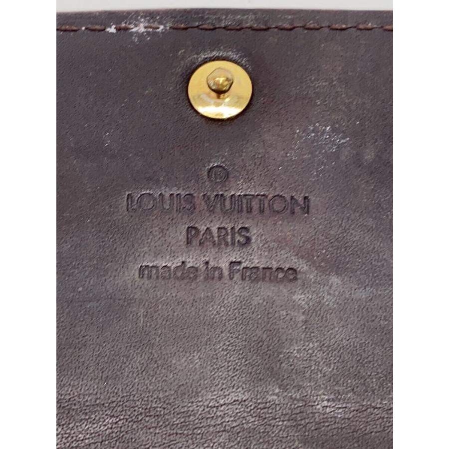 LOUIS VUITTON◇ポルト・フォイユ・サラ_モノグラム・ヴェルニ_RED