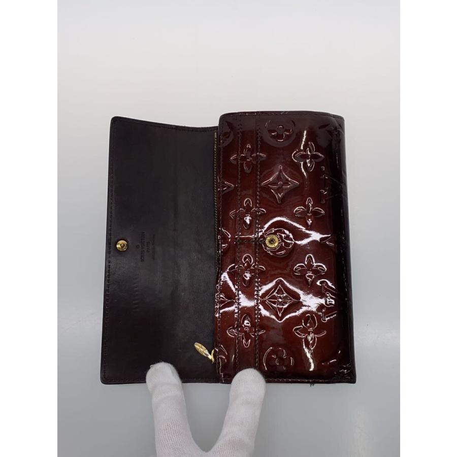 LOUIS VUITTON◇ポルト・フォイユ・サラ_モノグラム・ヴェルニ_RED