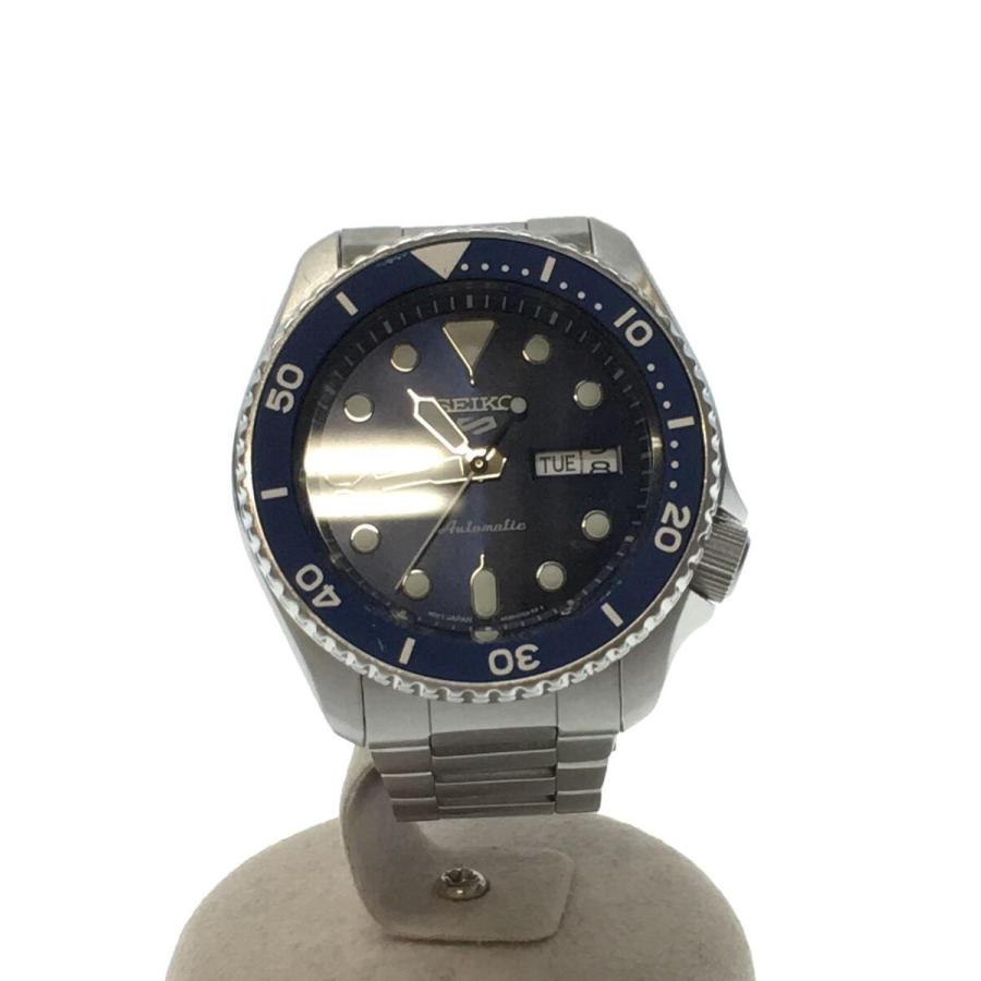 SEIKO◇自動巻腕時計/アナログ/4R36-07G0/ステンレス/BLU/SLV