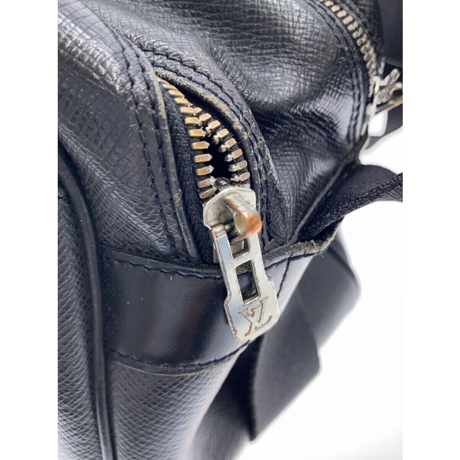 LOUIS VUITTON◇リポーター_タイガ_BLK/レザー/BLK : セカンド