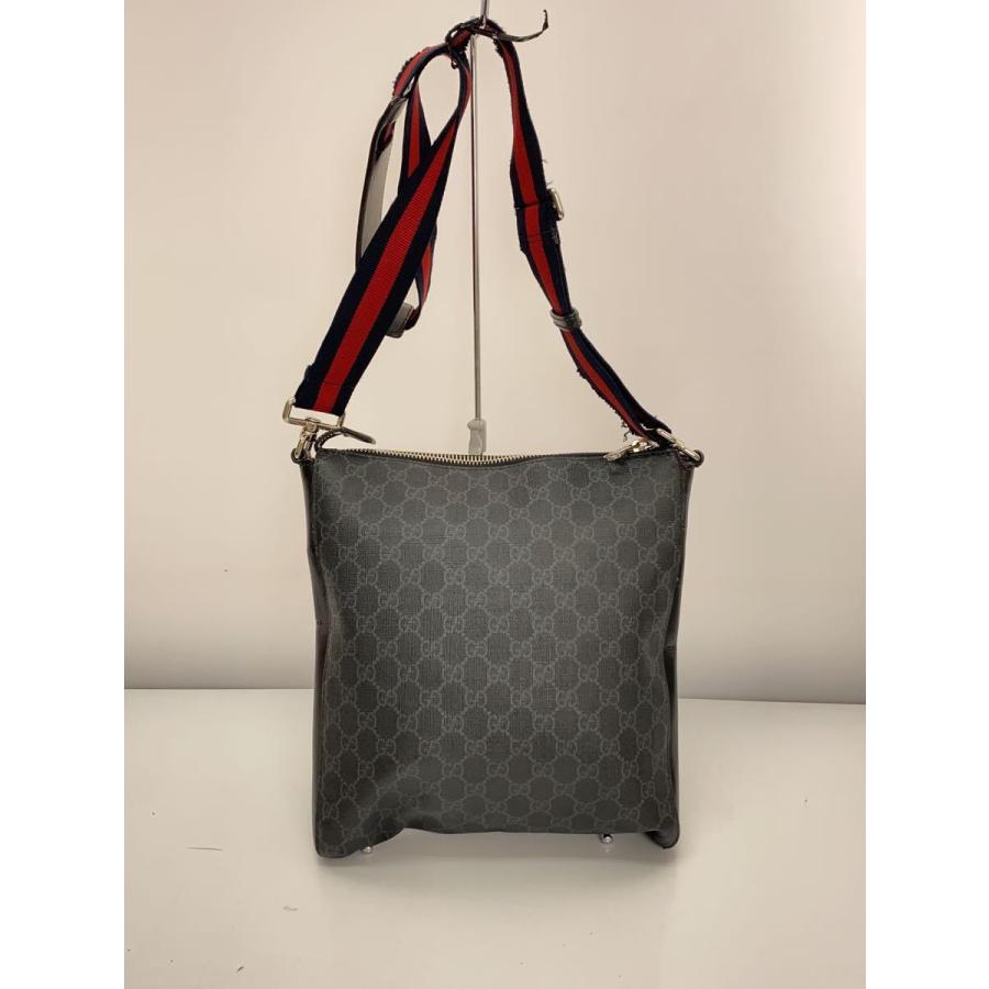 GUCCI◇GGスプリームキャンバスメッセンジャーバッグ/ブラック