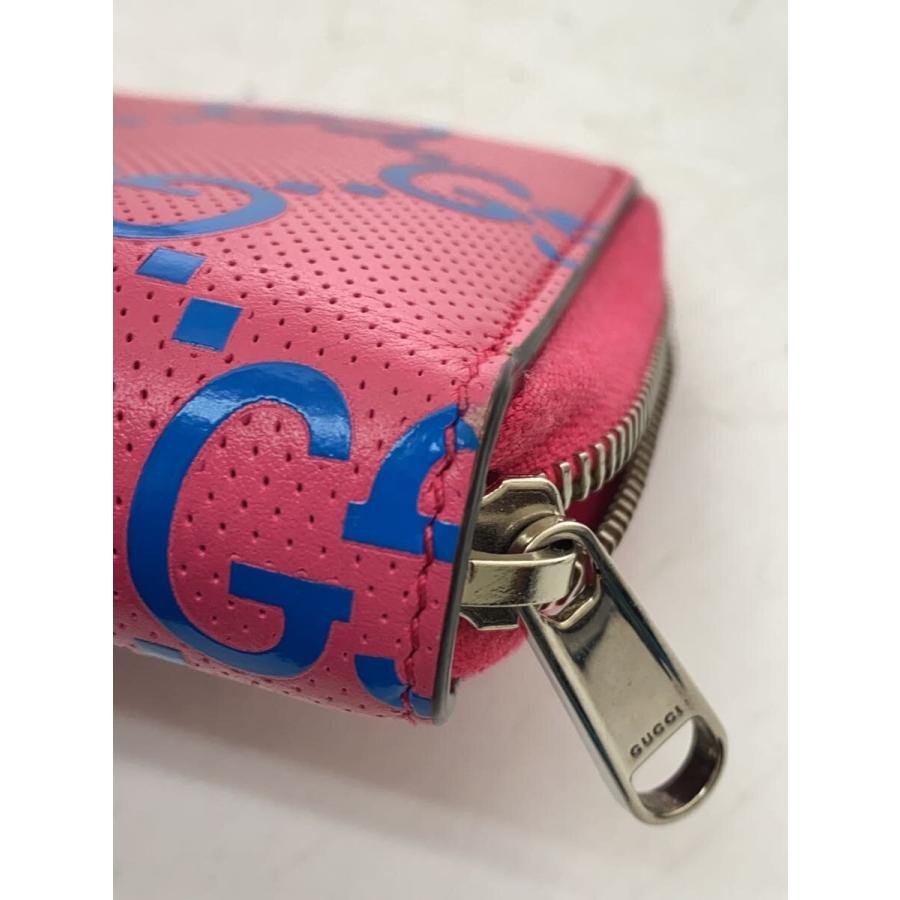 GUCCI◇GGエンボス_ジップアラウンド/長財布/レザー/ピンク/625558