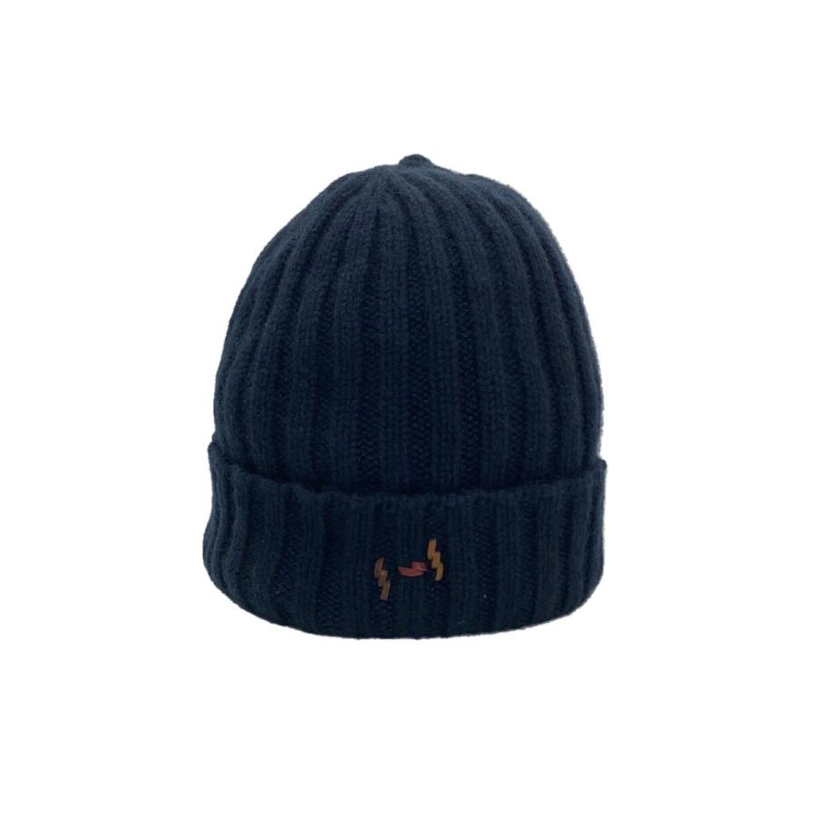 エルメス　ニットキャップ HERMES◇ニットキャップ/M/カシミア/ネイビー/無地/メンズ/222073N