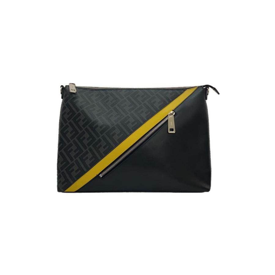 FENDI◇ダイアゴナル/メッセンジャーバッグ/ショルダーバッグ/レザー