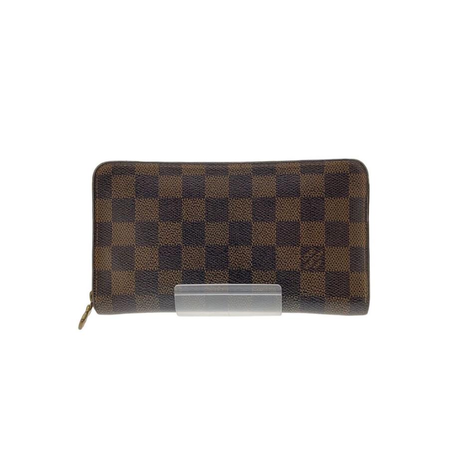 LOUIS VUITTON / ポルト・モネ・ジップ_ダミエ・エベヌ_BRW/PVC/ブラウン/メンズ/N61728 LOUIS VUITTON◇ポルト・モネ・ジップ_ダミエ・エベヌ/PVC/BRW/メンズ