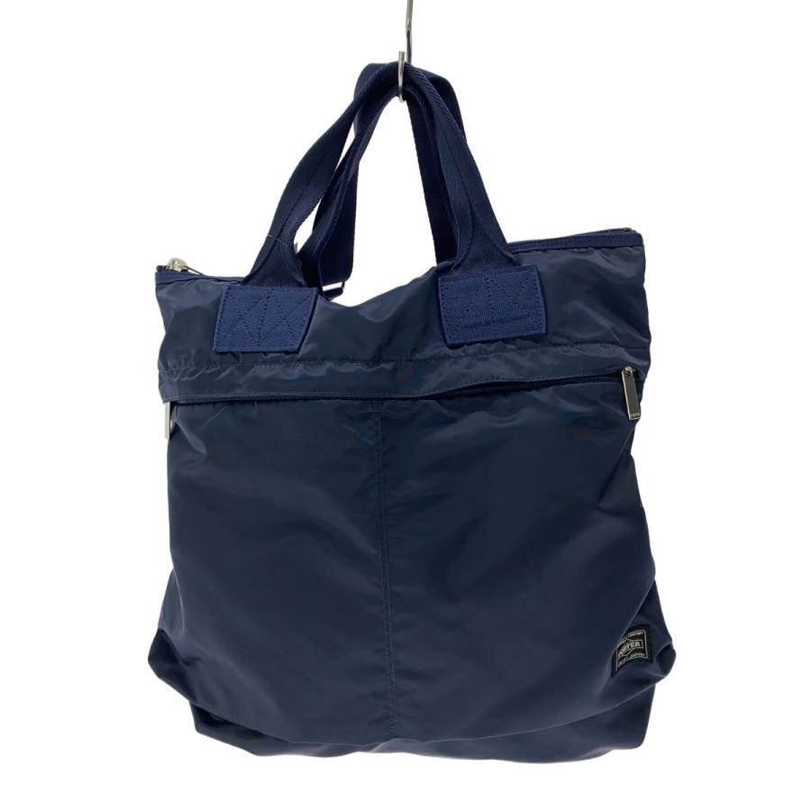 PORTER◇フレーム 2WAY ヘルメットバッグ/ナイロン/ネイビー