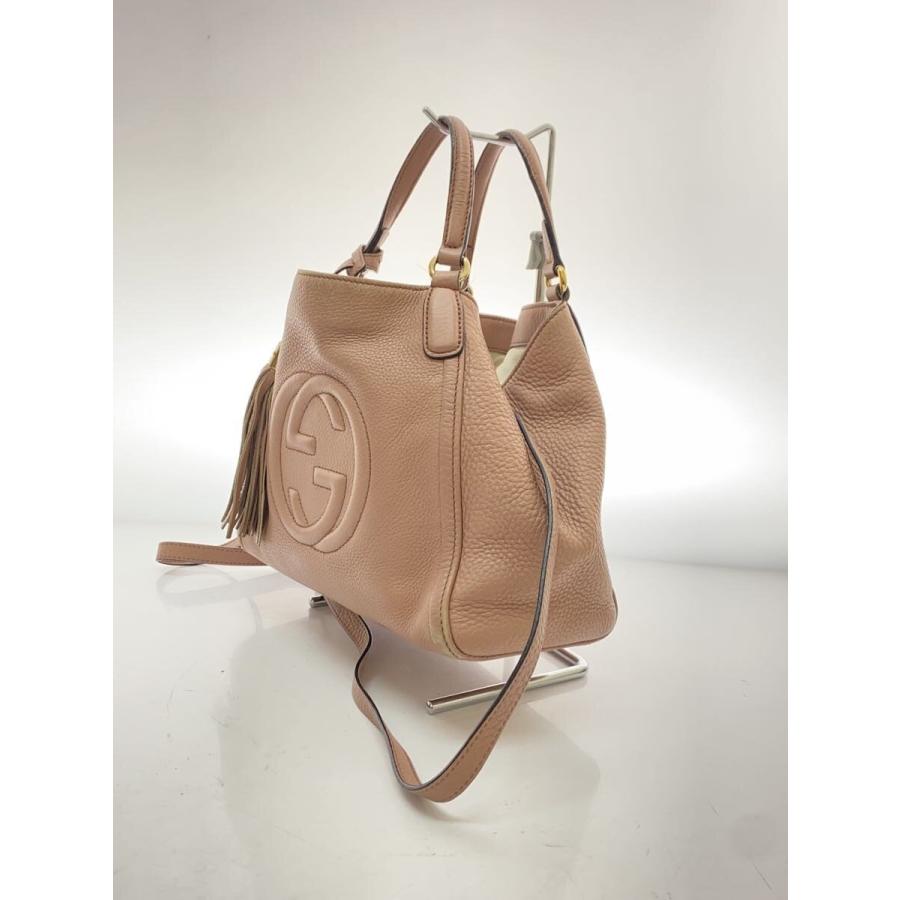 GUCCI◆ソーホー/2WAYショルダーバッグ/レザー/ピンク/無地/336751_1