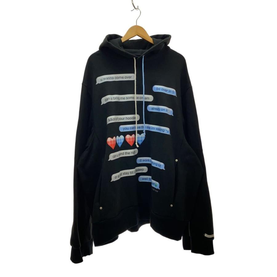 TSTS◇BAGGY HOODIE/パーカー/M/コットン/ブラック/25SMM0101