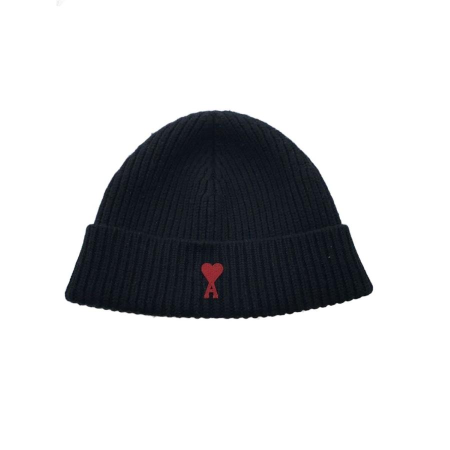 AMI Alexandre Mattiussi◇ニットキャップ/ウール/ブラック/メンズ