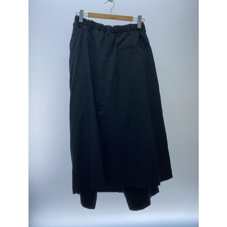 yohji yamamoto POUR HOMME◇20AW/二重ラップパンツ/2/ウール/ブラック 