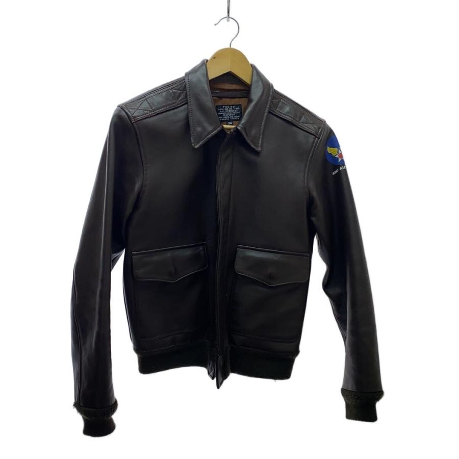 A-2 レザーフライトジャケット　中田商店　本革 U.S.AIR FORCE◇中田商店/A-2 FLIGHT JACKET/フライトジャケット/34