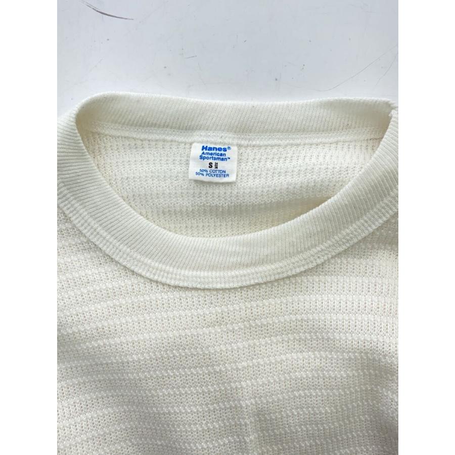 Hanes◇70s/MADE IN USA/サーマルカットソー/S/コットン/ホワイト