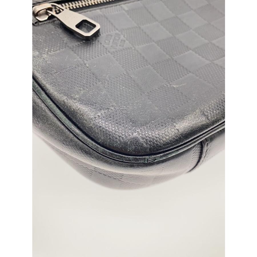 LOUIS VUITTON◇アンブレール_ダミエ・アンフィニ/レザー/ブラック