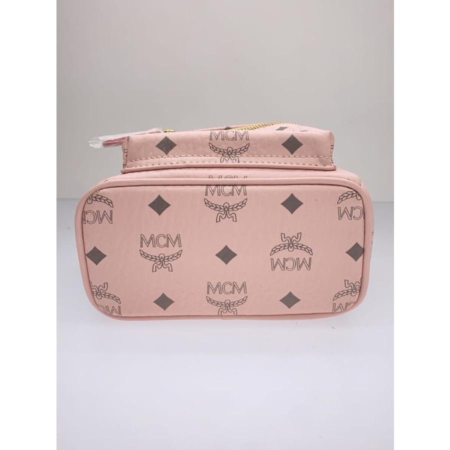MCM◇ヴィセトス/スタッズ/ミニリュック/レザー/ソフトピンク/総柄